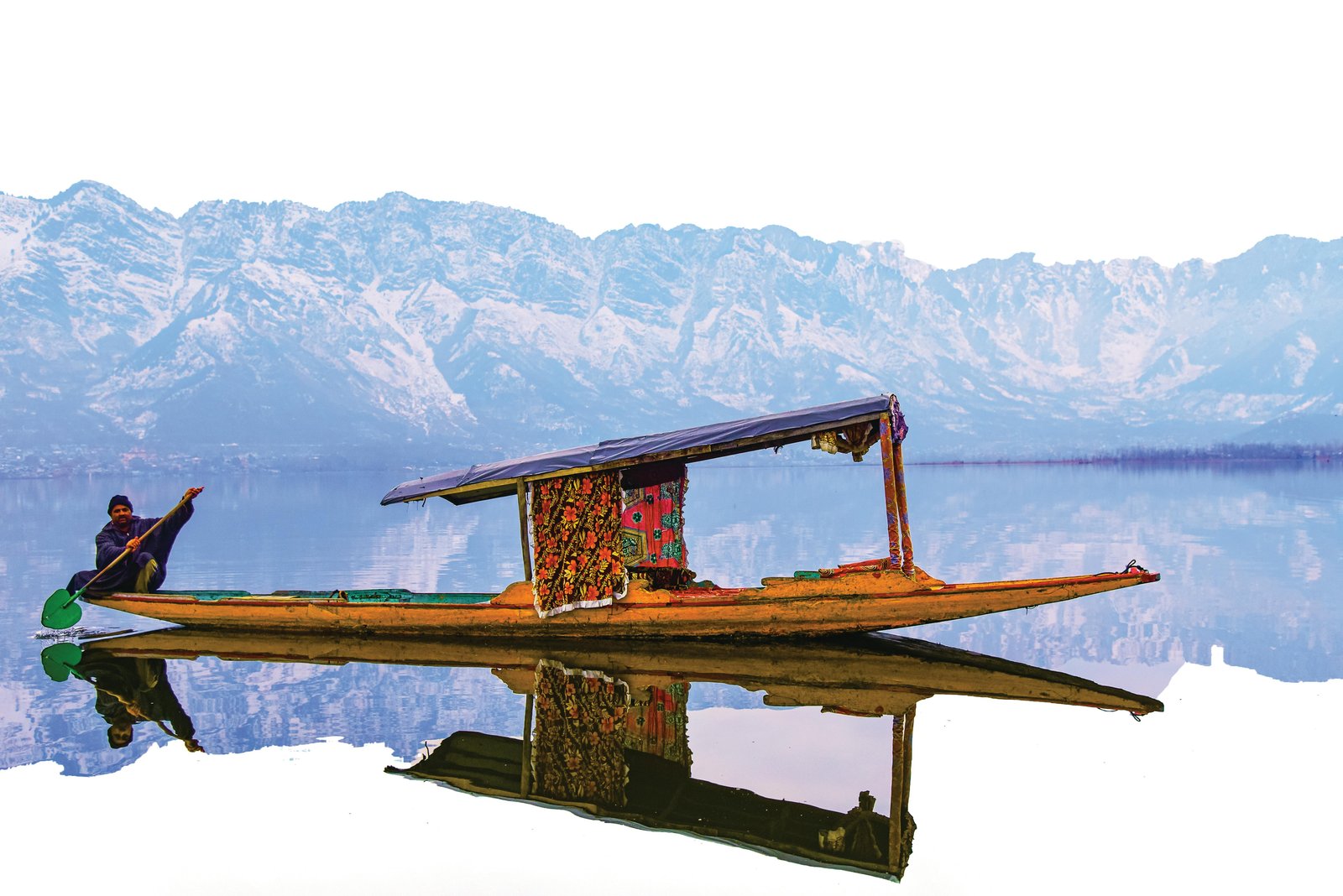Kashmir lake and mountain view